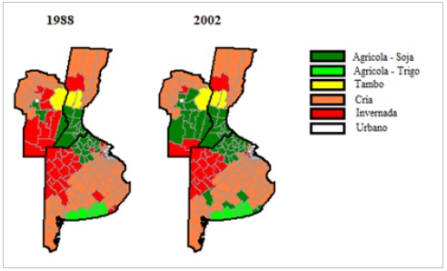 Figura  1. Zonificación productiva de la región pampeana. 1988/2002.