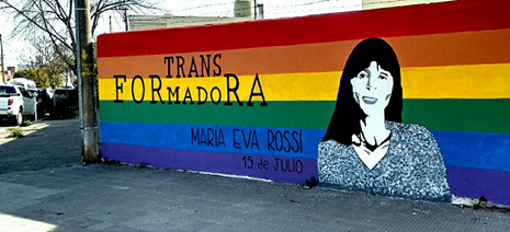Mural dedicado a  María Eva Rossi.