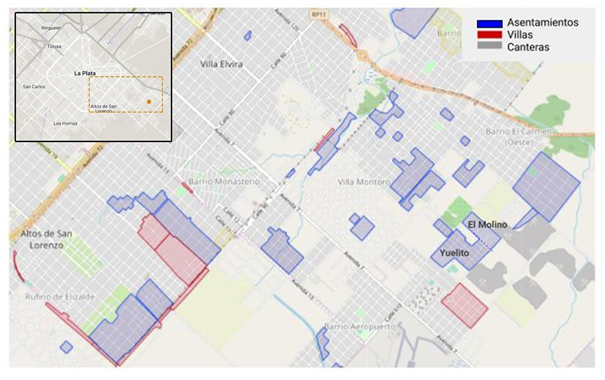 Emplazamiento del barrio El Molino