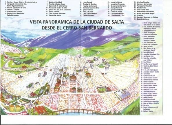 Mapa ilustrado que forma parte del
folleto que se entrega al utilizar el servicio de teleférico (2010)