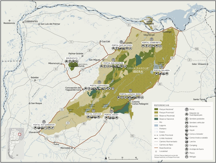 Gran Parque Iberá
y portales de acceso