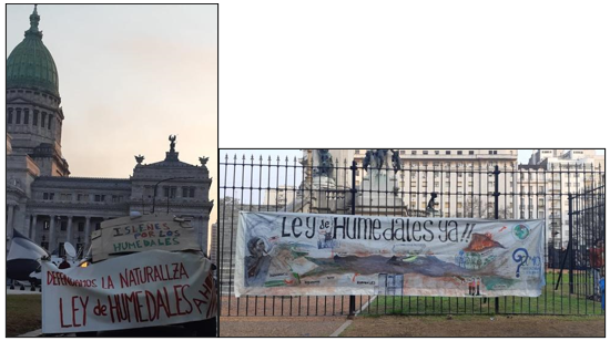 Manifestación frente al Congreso de
la Nación