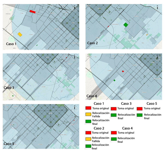 Análisis
cartográfico de los casos de estudio