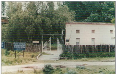 Apariencia del
Fortín Cuatreros como sitio reconstruido y funcionando como Museo en la década
de 1980