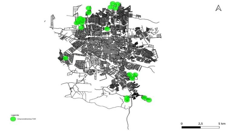 La ubicación de los proyectos Categoría 1 del PMCMV en
Londrina